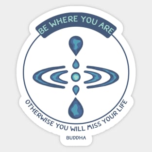 Mindfulness Symbol and Buddha Quote Sticker